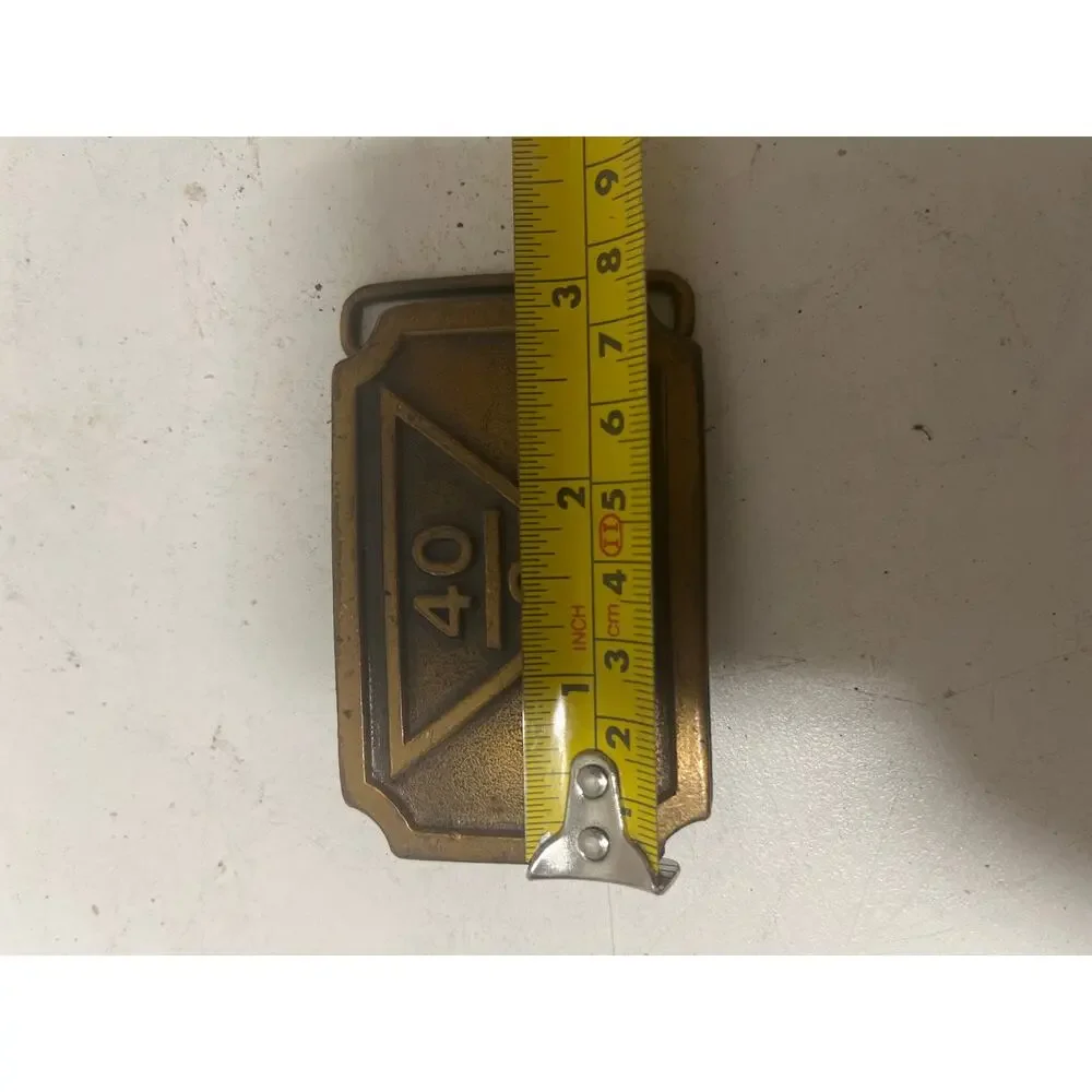 Vintage Brass Belt Buckle 40/8 Legion gold tone